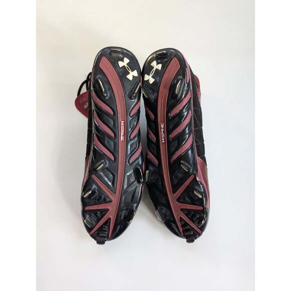 New Under Armour Highlights Football Cleats Wine And Black Size 15 - Picture 6 of 8